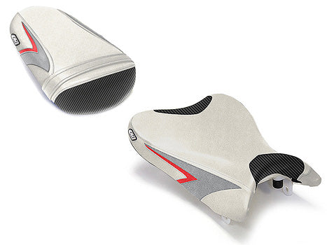 LuiMoto Team Suzuki Seat Cover 2008-2010 Suzuki GSXR 600/750 - Pearl/Silver