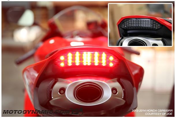 Motodynamic Sequentail LED Tail Light for 2013-2015 Honda CBR600RR - Smoke