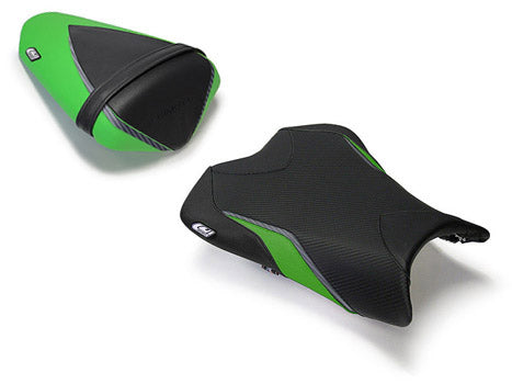 LuiMoto Team Kawasaki Seat Cover 2009-2012 Kawasaki ZX6R - Cf black/Green