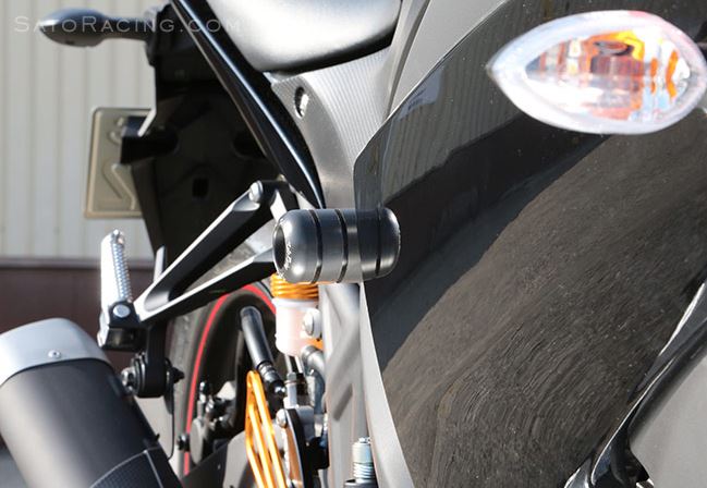 Sato Racing Type 2 No-Cut Frame Sliders for 2015+ Yamaha R3 [Y-R3FS2-BK]