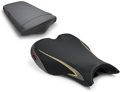 LuiMoto Team Triumph Seat Cover 2006-2012 Triumph Daytona 675/R - CF Black/CF Gunmetal