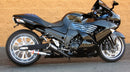Brocks Performance 14" Alien Head 2 Black Full Exhaust System 2006-2011 Kawasaki ZX-14