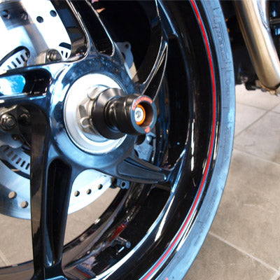 SpeedyMoto Rear Axle Sliders Fit - All Triumph Models w/Single Sided Swingarm