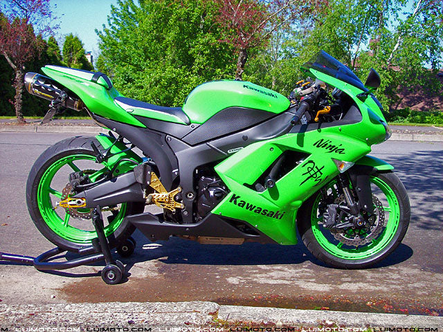 LuiMoto Sport Seat Covers '07-'08 Kawasaki ZX6R - Lime Green