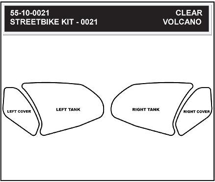 StompGrip Volcano Tank Grip Pads for 2008-2011 Honda CBR1000RR
