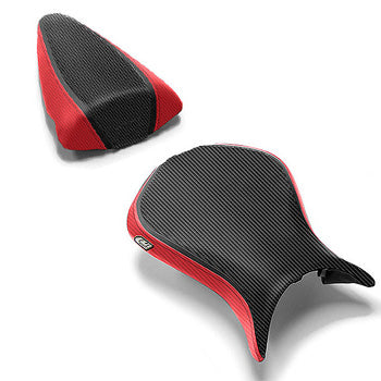 LuiMoto Team Kawasaki Seat Covers 2007-2008 Kawasaki ZX6R - Red