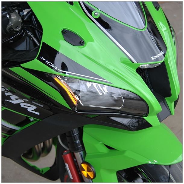 New Rage Cycles LED Front Turn Signals w.Block Off Plates for 2016