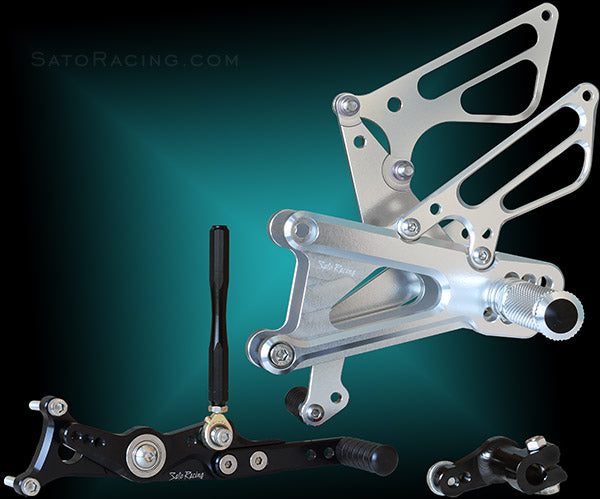 Sato Racing Rear Set Kit For 2011-2012 Triumph Daytona 675R - Silver