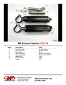 M4 Carbon Standard Mount Slip On Exhaust System '07-'08 Yamaha YZF R1