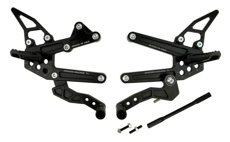 Driven Racing TT Rearsets For 2013-2015 Kawasaki ZX6R 636