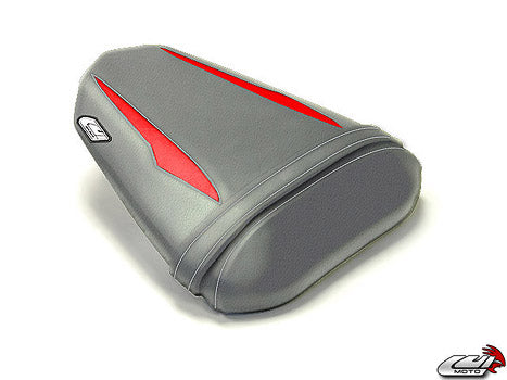 LuiMoto Raven Edition Seat Cover 2008-2015 Yamaha YZF R6 - Silver/Red/White