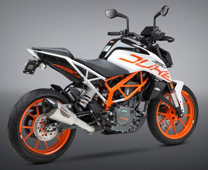 Yoshimura Street ALPHA T SS-SS-CF Work Finish Slip-On Exhaust '17-'19 KTM 390 Duke/RC 390