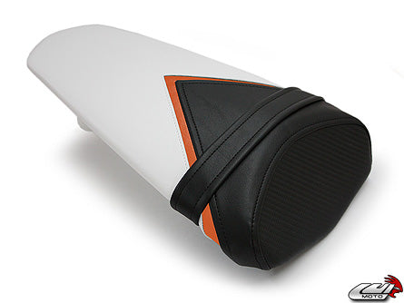 LuiMoto Team Kawasaki Seat Cover 2010-2013 Kawasaki Z1000 - CF Black/Orange/White