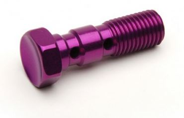 Spiegler Colored Aluminum Anodized Double Banjo Bolts