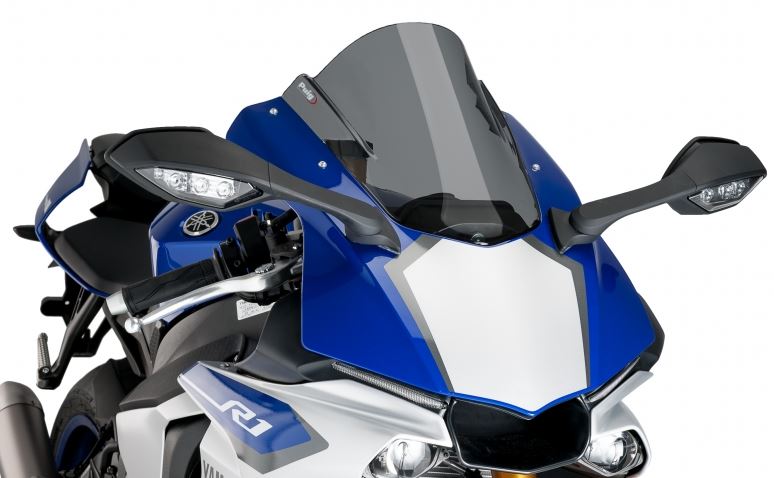Puig Racing Windscreens For 2015-2016 Yamaha YZF R1/R1M - Dark Smoke