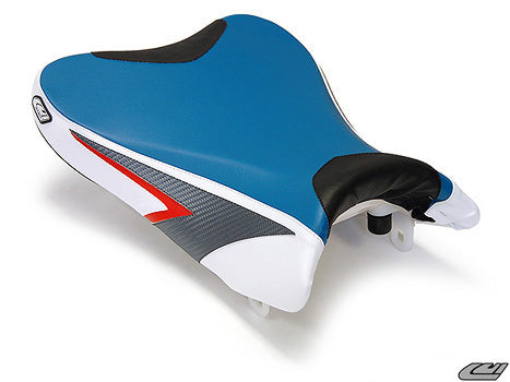 LuiMoto Team Suzuki Seat Cover 2008-2010 Suzuki GSXR 600/750 - 2009 Blue/White