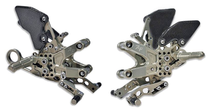 Attack Performance Adjustable Rearsets 2010-2014 BMW S1000RR - Gold