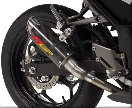 Hotbodies Racing MGP Growler Carbon Slip-on Exhaust System for 2013-2015 Kawasaki Ninja 300