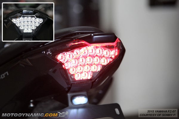 Motodynamic Sequential LED Tail Light 14-17 Yamaha FZ-07, 15-24 YZF R3