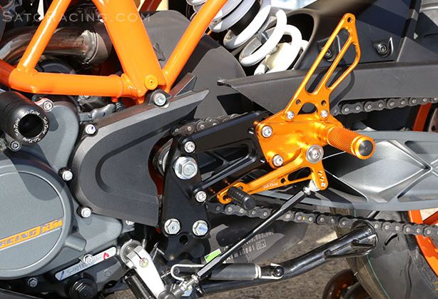 Sato Racing Adjustable Rearsets for 2014-2015 KTM RC 125/390