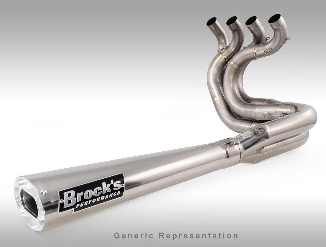 Brocks Performance TiWinder Polished Full Titanium Exhaust System for 2007-2008 Suzuki GSX-R1000