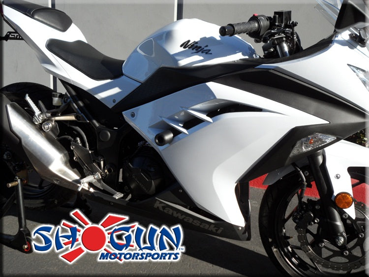 Shogun No-Cut Frame Slider Black for 2013-2015 Kawasaki Ninja 300  Non-ABS