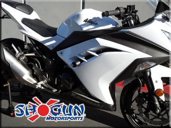 Shogun No-Cut Frame Slider Black for 2013-2015 Kawasaki Ninja 300 Non-ABS