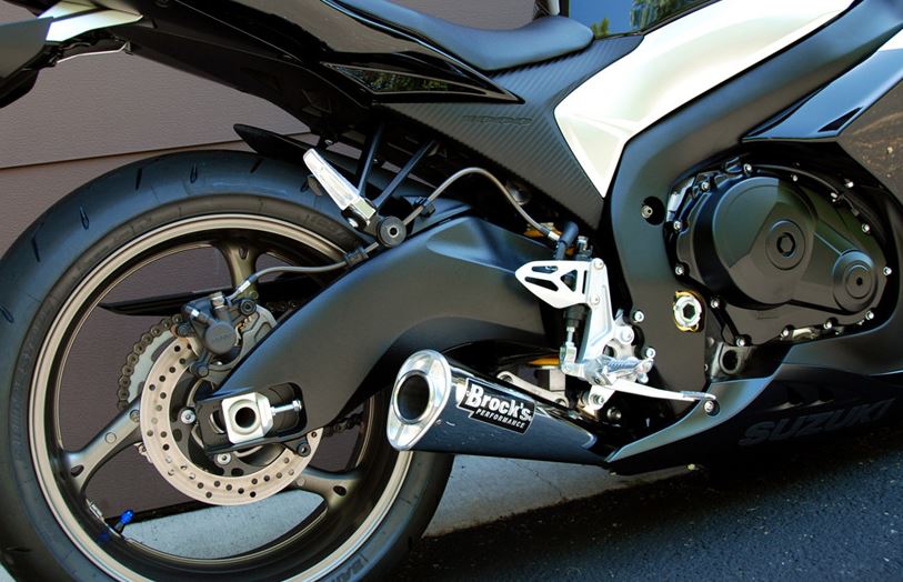 Brocks Performance 14" Alien Head Ultra-Light Stainless Steel Full Exhaust System 2009-2014 Suzuki GSXR1000
