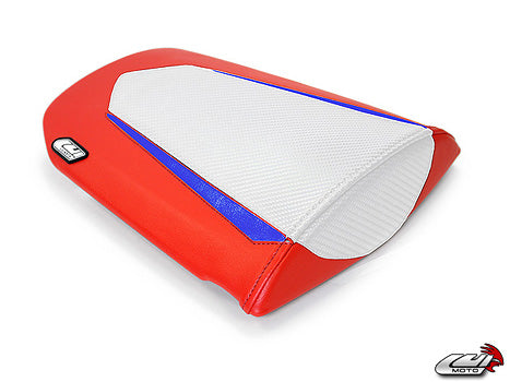 LuiMoto Tribal Blade Seat Cover 07-12 Honda CBR600RR - Cf Black/Red/Blue