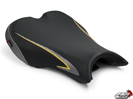LuiMoto Team Triumph Seat Cover 2006-2012 Triumph Daytona 675/R - CF Black/CF Gunmetal