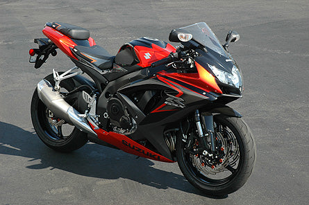 LuiMoto Team Suzuki Seat Cover 2008-2010 Suzuki GSXR 600/750 - CF Black/Orange