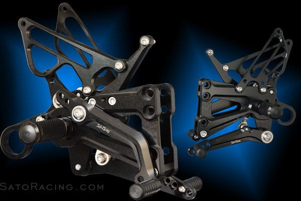 Sato Racing Adjustable Rearsets for 2009-2014 BMW S1000RR - Forward / Up Version