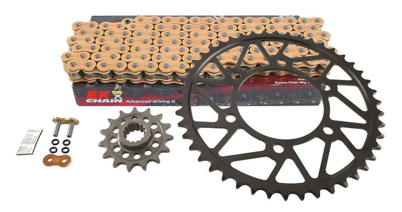 Drive Systems Superlite RS8-R 520 Conversion Alloy Race Sprocket Set w.EK Qudra-X Ring Chain for 2015 Yamaha YZF R1/R1M
