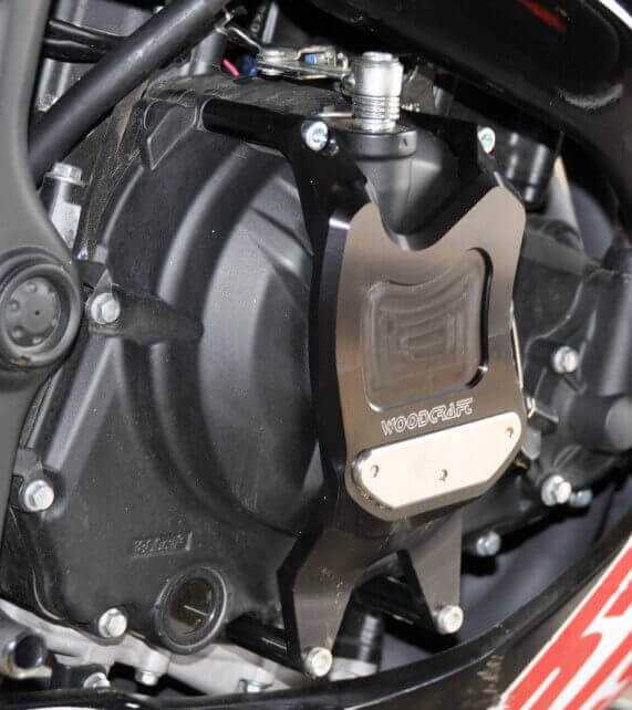 WoodCraft RHS Engine Cover Protector (Clutch) '15-'21 Yamaha R3/MT-03