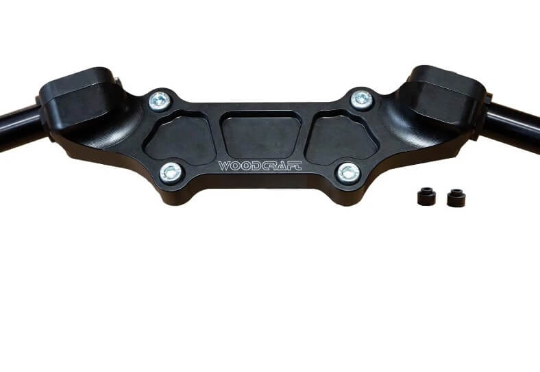 Woodcraft Riser Adapter Plate w/ Standard Black Bars '21-'22 Ducati Monster 937/950