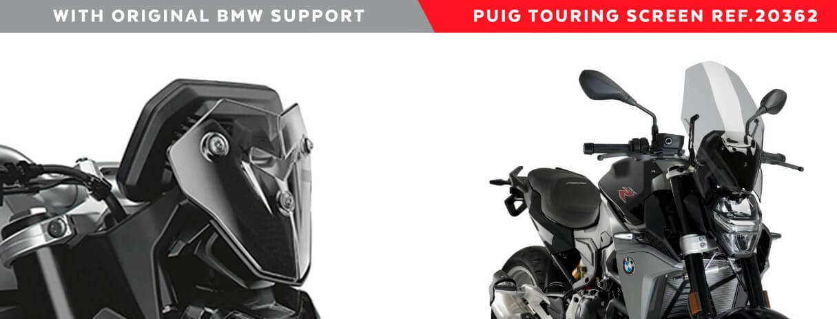 Puig Touring Windscreen for BMW Support Brackets '20+ BMW F900R 
