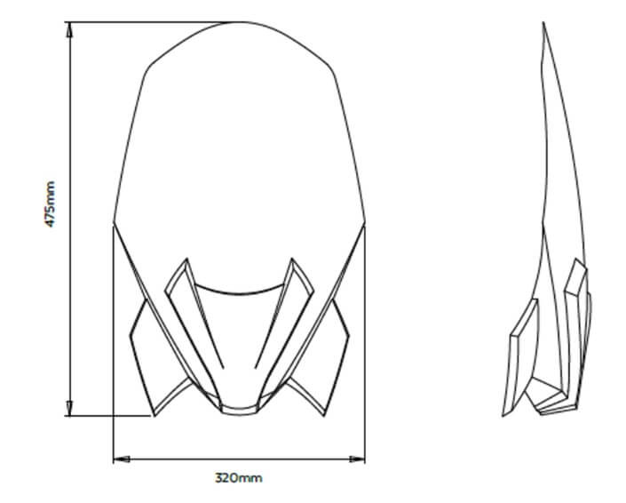 Puig Touring Windscreen for BMW Support Brackets '20+ BMW F900R 