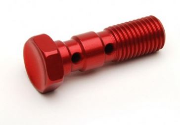 Spiegler Colored Aluminum Anodized Double Banjo Bolts