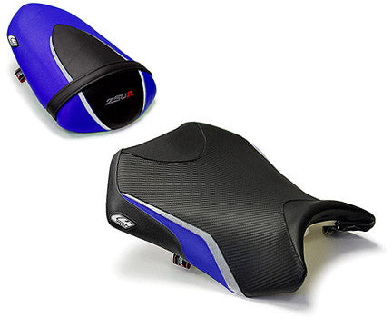 LuiMoto Team Kawasaki Seat Cover 08-2012 Kawasaki NInja 250R - Deep Blue/Silver
