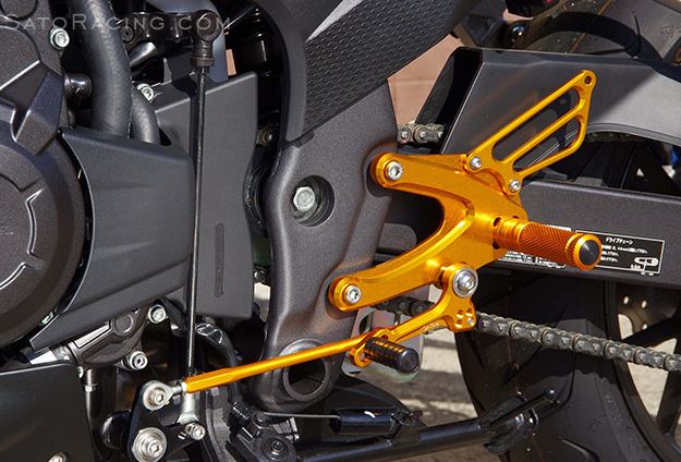 Sato Racing Adjustable Rearsets for 2013-2014 Honda CBR400R/F, CBR500R/F