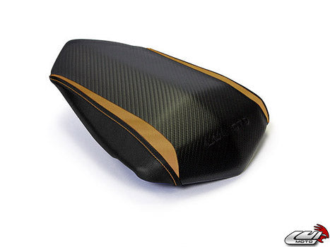 LuiMoto Team Yamaha Seat Cover 2009-2014 Yamaha YZF R1 - CF Black/AL Gold