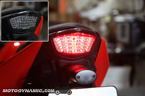 Motodynamic Sequential LED Tail Light for 2008-2012 Kawasaki Ninja 250R - Smoke