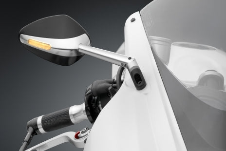 Rizoma Veloce L Universal Mirror w.Turn Signal (Each) | Motostarz