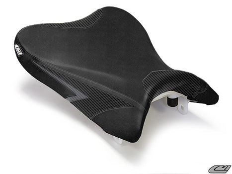 LuiMoto Team Suzuki Seat Cover 08-10 Suzuki GSXR 600/750 - CF Black/CF Black