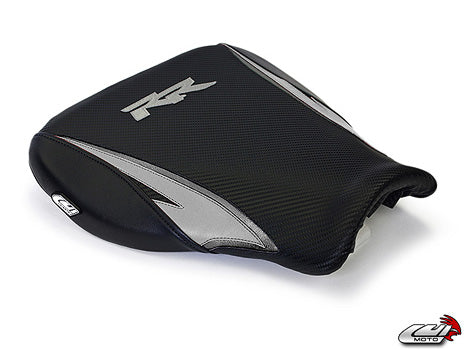 LuiMoto Tribal Blade Seat Cover 07-12 Honda CBR600RR - Cf Black/Sp Silver