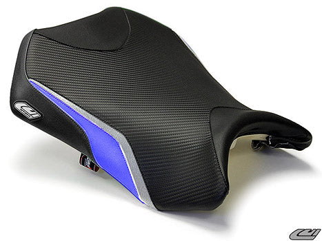 LuiMoto Team Kawasaki Seat Cover 2008-12 Kawasaki NInja 250R - Blue/Silver (2010 colour)