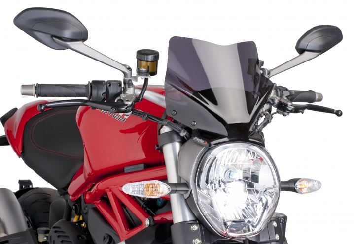 Puig Naked New Generation Windscreen for 2014-2015 Ducati Monster 1200 | Dark Smoke