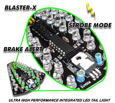 Custom LED Blaster-X Integrated LED Tail Light Complete Unit '07-'08 Yamaha YZF R1