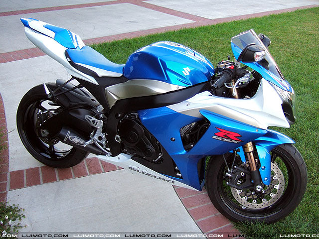 LuiMoto Team Suzuki Seat Cover 2009-2014 Suzuki GSXR 1000 - Blue/Silver