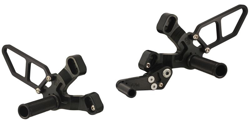 Woodcraft Black Standard Shift Rearset With Shift Lever for Ducati 848/1098/1198